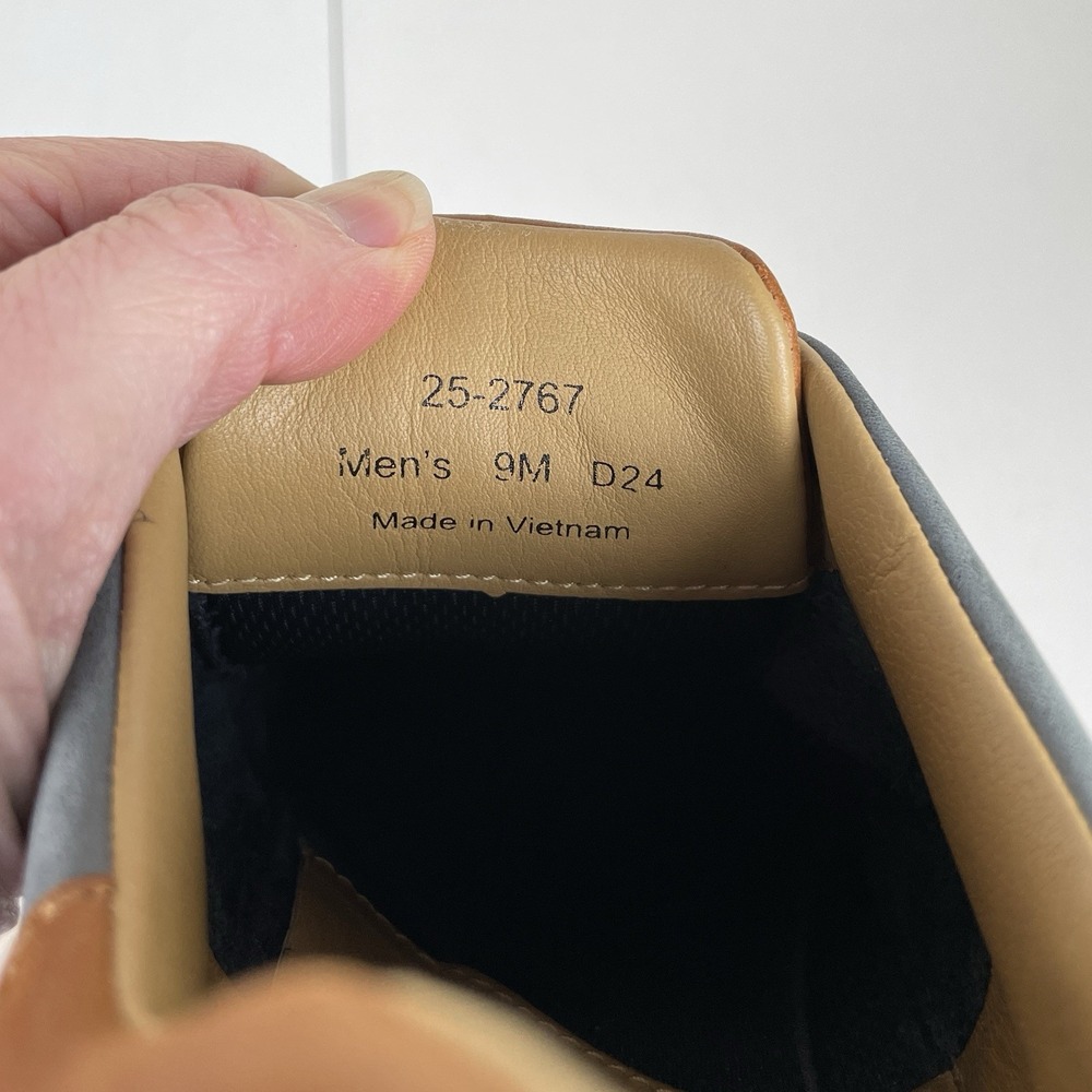 Johnston Murphy Anders Navy Leather Sneakers Mens 9M True Foam Nautical Preppy - Picture 7 of 9